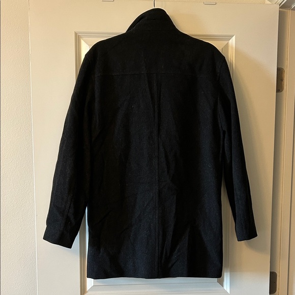 Men's Classic Charcoal Wool Coat EUC - Picture 4 of 6